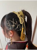ハイポニー金箔アレンジ