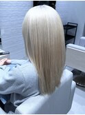 髪質改善ホワイトブロンド