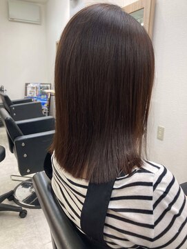 エルプラスヘアー 平尾店(L+hair) （30代）ナチュラルボブ【トリートメントでくせ毛改善】