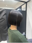 ラベンダーミルクティー刈り上げマッシュショートくすみベージュ