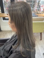 アップ(A+hair)&nbsp;ハイライトカラーミルクティーケアブリーチ白髪ぼかし髪質改善