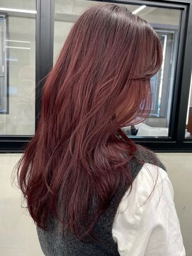 ニコ トウキョウ 渋谷(nico TOKYO) ダブルカラーチェリーレッドラベンダーパープル韓国レイヤーボブ