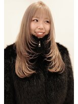 ヘアーアンドリラクゼーション オブジェ(hair&relaxation obje) layer cut × beige color