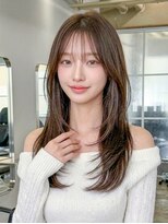 フレイムスヒュー 高崎店(FRAMES HUE) 韓国ハッシュカット×前髪ありカーテンバング【高崎】