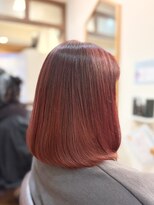 フリージア(freesia) ブリーチなしカラー/髪質改善トリートメント/ワインレッド