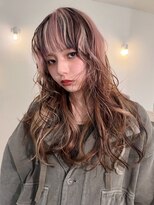 テトヘアー(teto hair)&nbsp;ロングレイヤー/デザインカラー/三毛猫/巻き髪/韓国ヘア
