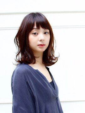 メイクス 表参道(MAKE'S omotesando) 鎖骨ラインの外ハネ、ミディアムボブ