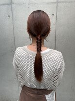 レオニード 表参道(LEONID)&nbsp;タイトポニーテール/ポニーテールアレンジ/オレンジカラー