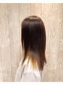 「美髪」ストレート×インナーカラー×髪質改善トリートメント