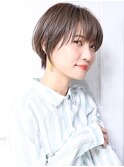 大人可愛い小顔ショコラアッシュ横顔美人くびれショートA3