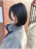 【117hairgarage】ナチュラル_耳掛け_ボブ