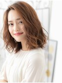 浅草/髪質改善/キャラメルベージュの波巻きボブパーマg