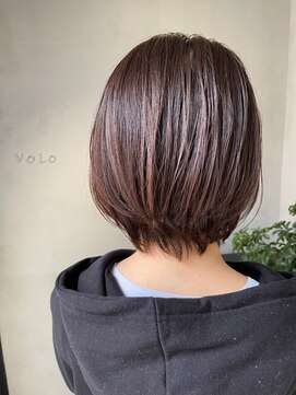 ヴォロ 佐賀(VoLo) 切りっぱなしボブ/美髪/ピンクブラウン[佐賀駅]