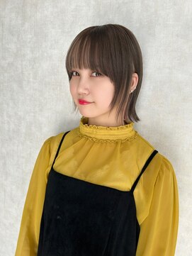 ロエン 西岡崎店(ROEN) 切りっぱなしボブ/インナーカラー/ボブ/ショート/ショートボブ