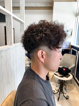 アンソル オブ リシェール(N'SOL of RICHAIR) ベリーショート/ダークアッシュ/ニュアンスパーマ/韓国マッシュ