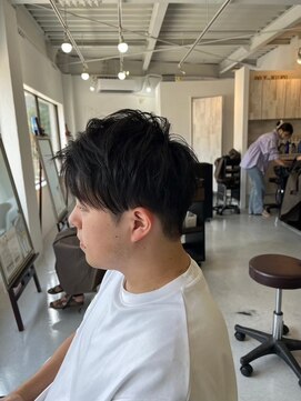 メンズカット バイ ソイクフ(メンズカット by SOY-KUFU) MEN'SHAIRアッシュブラックベリーショートダークアッシュ