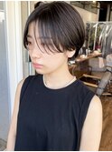 ハンサムショート/ニュアンスパーマ/ベージュカラー/マッシュ