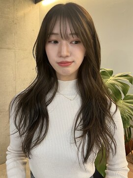 ナループロア ルームー(Nalu pu loa ROOMOO) ロングレイヤーカット/オリーブカラー/オリーブブラウン