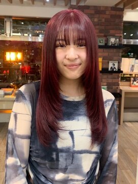 アッド バイ ケーツー(add by K-two) シャギーレイヤー/レッドブラウン