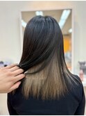 明るすぎない上品なインナーカラー
