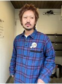 スパイキーショートブリーチダブルカラーブラウンカラー