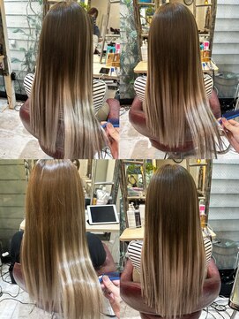 6Dエクステ 板橋店 ベージュハイライトカラー