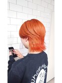 《Blue・鈴木》#ブリーチ#オレンジ#ショートレイヤー
