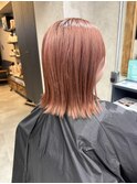 バレイヤージュ、ハイライト、レイヤーロング、グレーベージュ