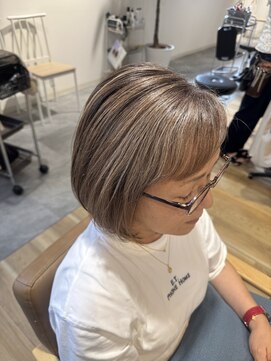 パプスドコワフュール 甲子園口店(Pap's de coiffeur) 西宮美容室/甲子園口美容室/40代/50代/脱白髪染めカラー