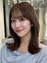 ノイ 銀座(noi)&nbsp;顔周りレイヤーカットくびれヘアミルクティーベージュカラー