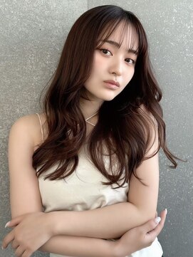 シーシンジュク 新宿南口(Sea shinjuku) ココアベージュ×レイヤー[小顔/黒髪/オリーブグレー]