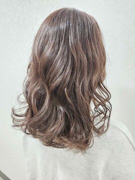 前髪/アンブレラカラー/こなれミディ/イメチェン/ウェーブパーマ