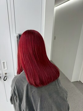 イロウ 山口どうもん店(IROW) ダブルカラー/髪質改善/レッドオレンジ/ブリーチなし