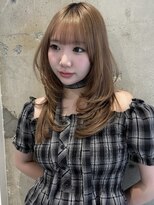 ボタン 熊本(VOTAN)&nbsp;韓国ヘア/レイヤーカット/前髪/顔まわり/ミルクティー/初カラー