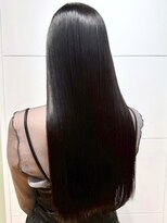 カミラボ(KAMI LABO)&nbsp;縮毛矯正 スーパーロング アッシュブラック うる艶ストレート