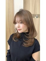 ウェイズトウキョウ 新宿店(Ways TOKYO) ミディアムレイヤーカット顔まわり透明感カラーベージュ