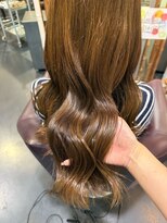 サラジュ 西宮北口店(SARAJU) 艶ブラウン×ゆるウェーブロング