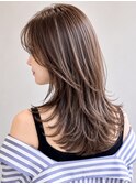レイヤーカット ハイライト 白髪ぼかし 30代 40代 青山 表参道