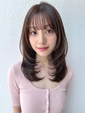 カバーヘア 上尾西口店(COVER HAIR) 秋カラーブリーチなしハッシュカット×マロンブラウン小顔p上尾