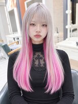 デイズ(days)&nbsp;モードヘアデザインカラー/ホワイトグレージュインナーピンク
