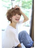 丸みショートで大人っぽく!