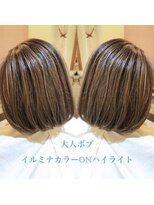 ヘアーアンドカラー プラーチェ(hair&color Plaatje) 大人ボブ イルミナカラーON 3Dハイライト【プラーチェ相模大野店