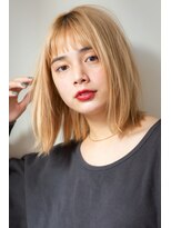 アリエッタ アザブ(ARIETTA AZABU)&nbsp;20代30代40代 ぱつんストレートボブ×ホワイトベージュ［麻布］