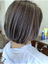 ベルベットヘア 千早店(Velvet hair)&nbsp;エアタッチバレイヤージュ×ボブ 【福岡 聖容】