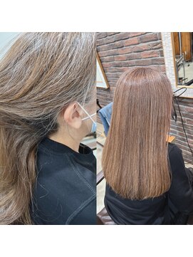 ディッシュ 五反田(dish) 脱白髪染めハイライト、白髪をぼかし、活かすヘア☆五反田美容室