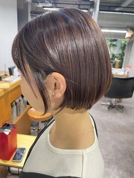 シェル 吉祥寺(shell) 髪質改善_チョコレートブラウン_丸みボブ_酸熱トリートメント