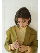 シェル 国分寺(shell)&nbsp;大人かわいい☆小顔カット＃カーキベージュでヘルシー丸みボブ