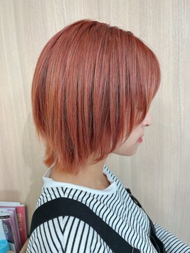 メロウ(mellow) ダブルカラー×オレンジ×酸熱トリートメント