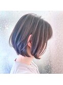 くすみ系明るい白髪染め×大人ボブ[30代/40代/50代]