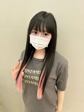 イーエル グランデ(e.ll grande) ピンクインナーMIXの長さ出しシールエクステ